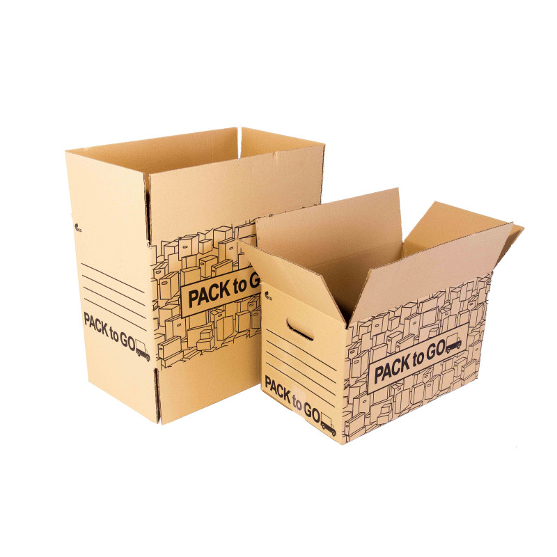 Cajas De Cartón Para Mudanzas Cajas De Cartón Para Mudanza - Pack De 20 (55x35x30 Cm), Resistentes Hasta 20 Kg Cajas Mudanza 50x30x30