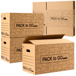 Pack 25 cajas de cartón para mudanza ideales para transportar tus objetos mas preciados