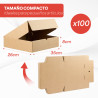 Pack 25 Cajas de Cartón Automontables 35x26x8 cm ideal para tus envíos Pack 25 Cajas de Cartón Automontables 35x26x8 cm ideal para tus envíos